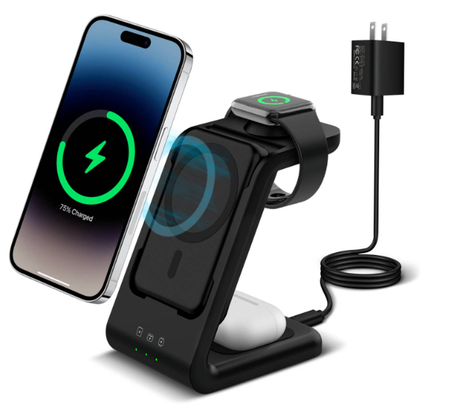WIRELESS CHARGER 3 IN 1 BLACK